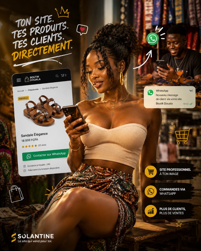 Boutique wax — site pro, commandes WhatsApp, plus de ventes